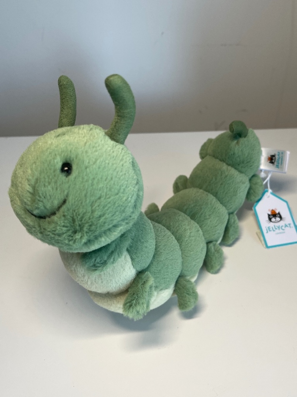 BNWT RARE Jellycat Carys Caterpillar Plush Green Soft Plush Toy HTF
